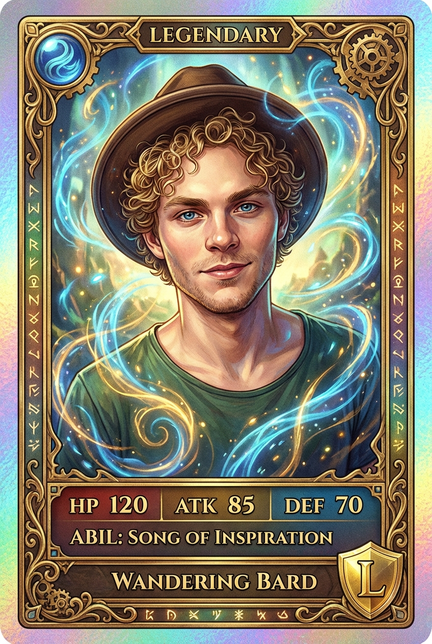 Trading Card AI preset example